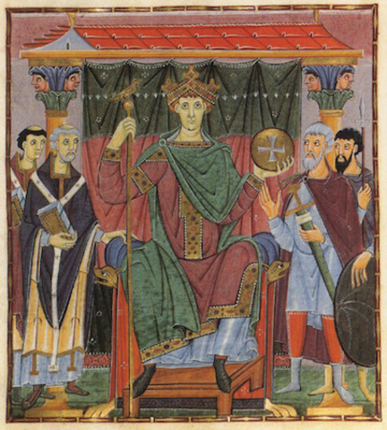 Otto	III Enthroned, Gospels of Otto III