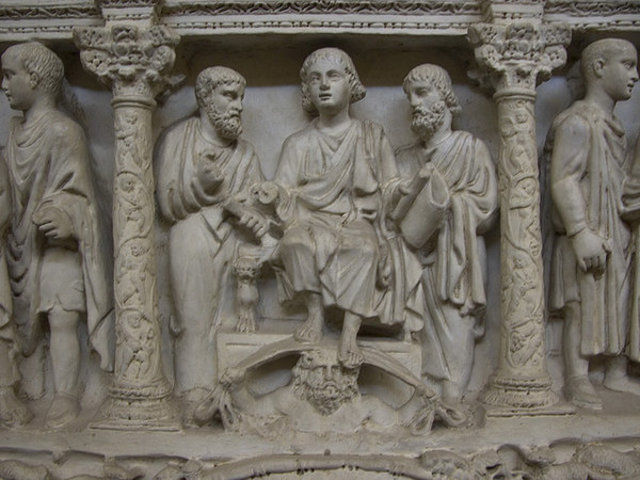 Christ Enthroned, from the Sarcophagus of Junius Bassus