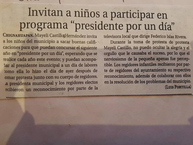 presidente por un día