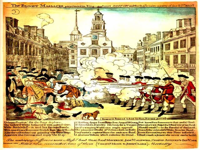 Currency act, Boston Massacre