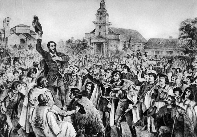 Kossuth Lajos felirati beszéde.