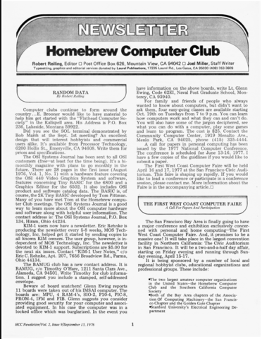 homebrew computer club