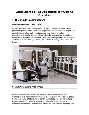 1ª Generacion 1940-1959