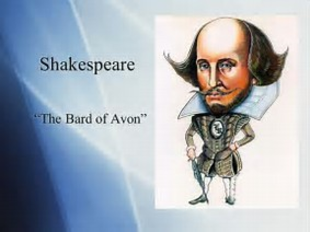 William Shakespeare, the Bard of Avon, is born