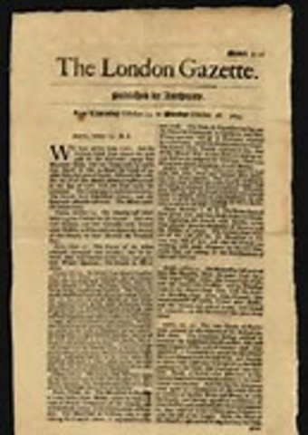 Newspapers are first published in London