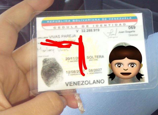 Mi cedula Venezolana