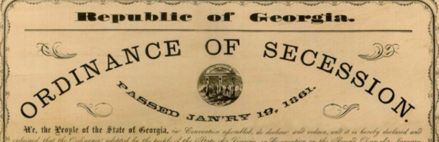 South Carolina Secedes from the Union