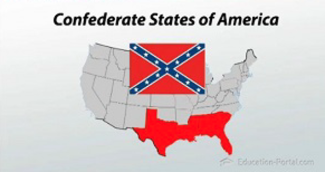The confederate states of America are formed