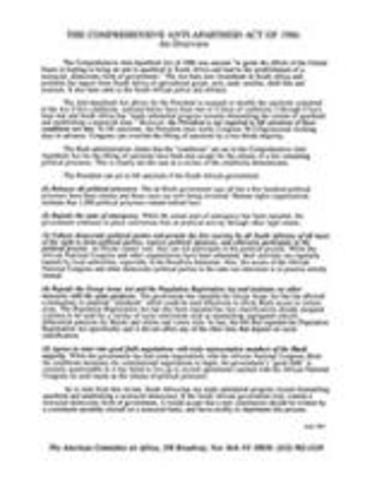 Comprehensive Anti-Apartheid Act