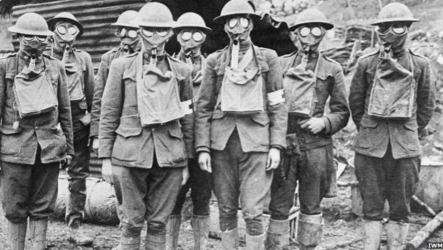 Victorious Americans and Gas Masks