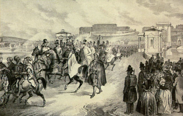 Windischgrätz bevonult Pestre.