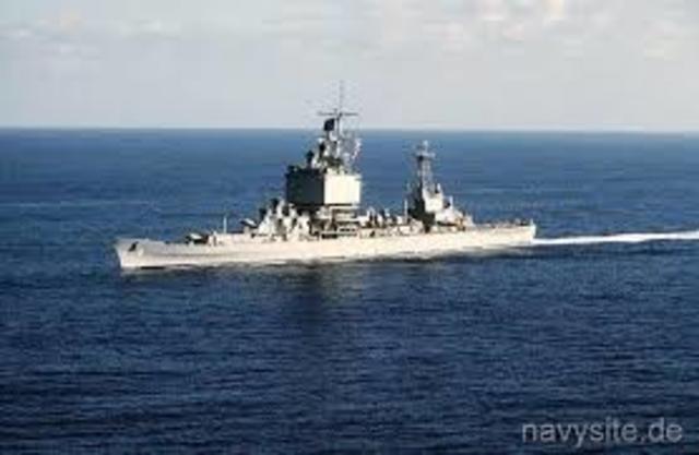 USS Long Beach launched at Quincy