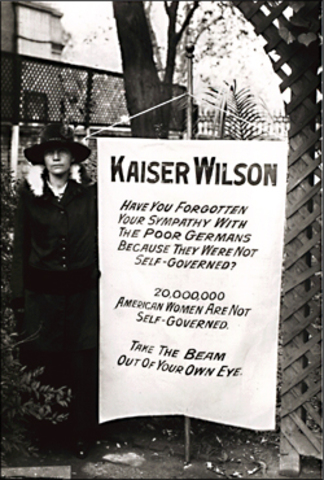“Kaiser Wilson” -Suffragists Picket White House