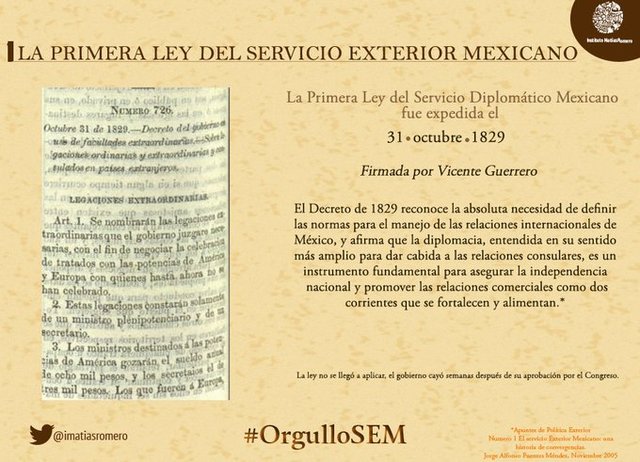 Primera ley del servicio exterior mexicano