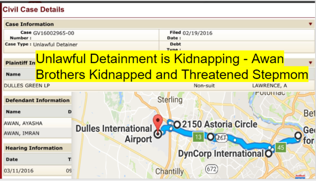 Unlawful Detainment - Upscale Dulles Airport Condos