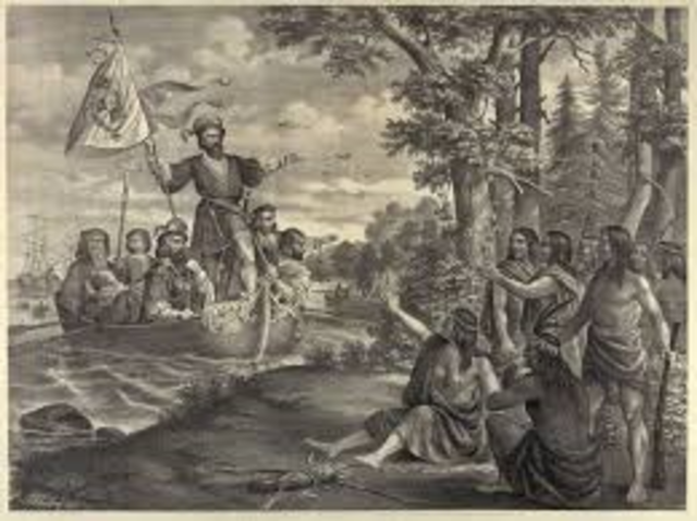 Christopher Columbus reaches the Americas