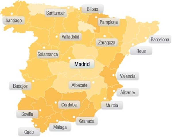 Nuevas sedes en España