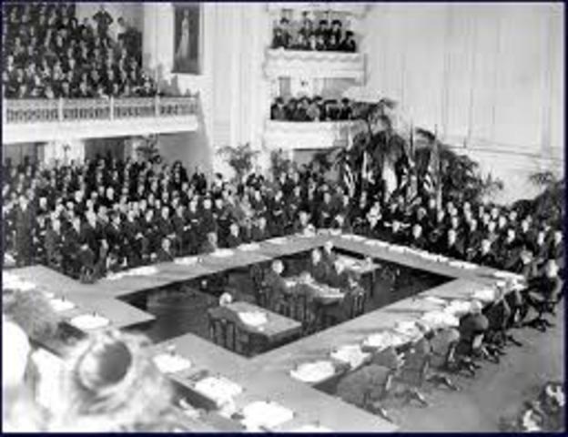 Peace conference met at Paris