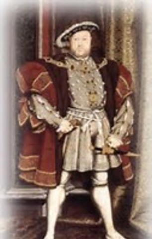 With the Supremacy Act, Henry VII proclaims himself head of Churc of England