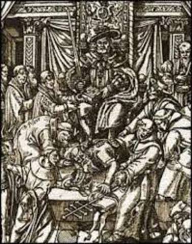 With the Supremacy Act, Henry VIII proclaims himself head of Church of England