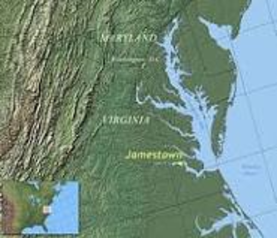 1607 First permanent English settlement in North America is established at Jamestown, Virginia