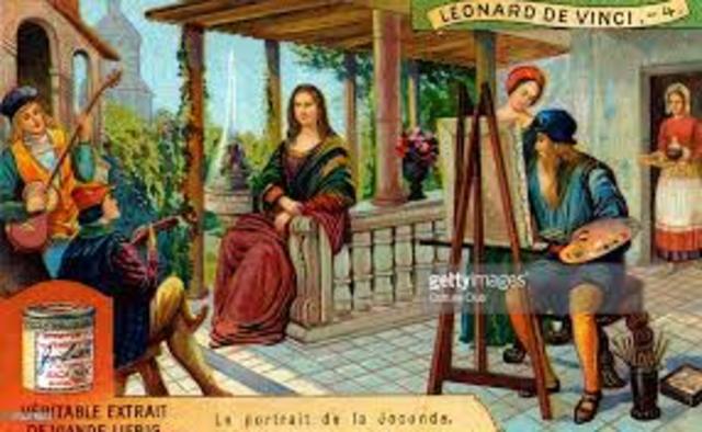 c. 1503 Leonardo da Vinci paints the Mona Lisa