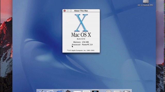 Mac OS X 10.0 “Cheetah”