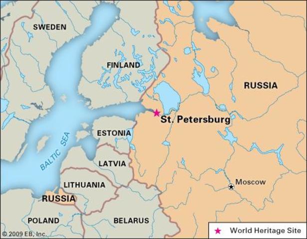 Peter I moved the capital of Russia to St. Petersburg.