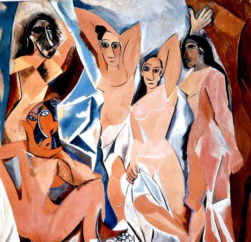 P. Picasso, Les Demoiselles d’Avignon, 1907