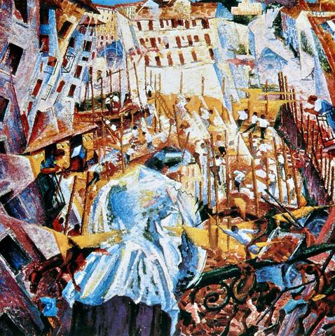 U. Boccioni, La strada entra nella casa, 1911
