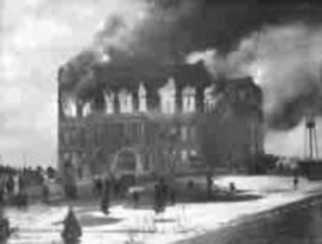 State capital on fire