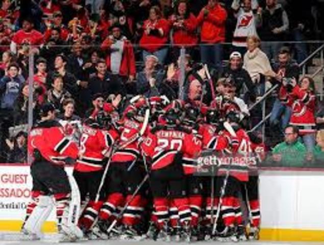 The New Jersey Devils win the Stanley cup