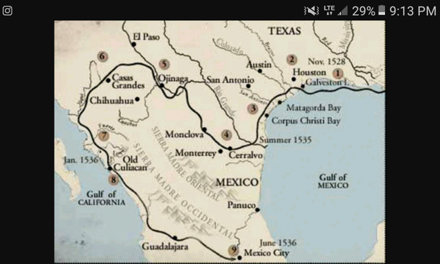 De Vaca Discovers Texas