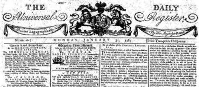 Newspapers are first published in London