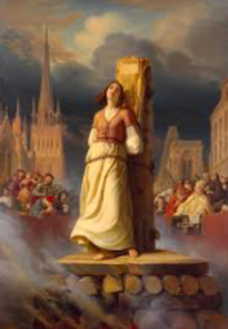 Joan of act burned at the stake