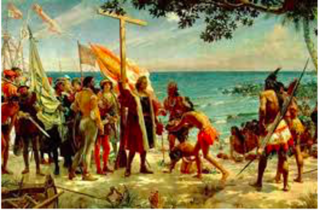 christopher columbus lands in the new world