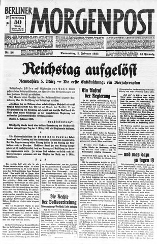 Auflösung des Reichstag