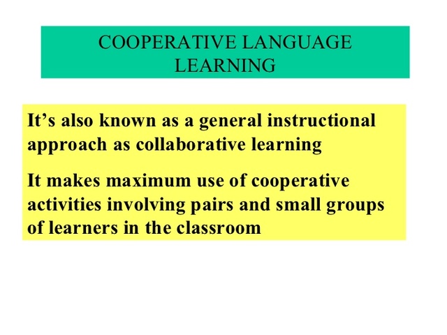 Cooperative Language Learning