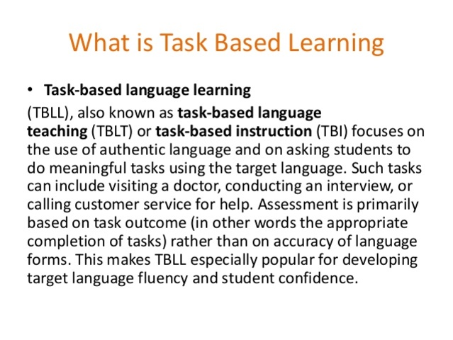 Task-based Language Teaching