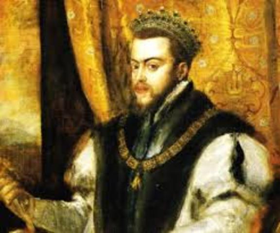 Philip II became the leader of spain