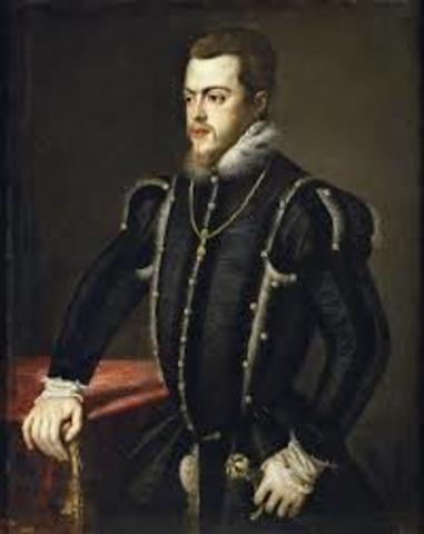 Philip II becomes the leader of Spain