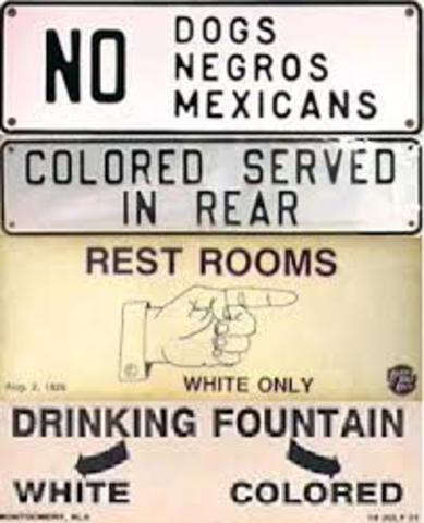 Jim Crow Laws in Effect