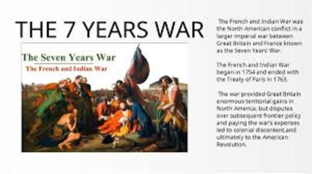 The Seven War began on May 15, 1756