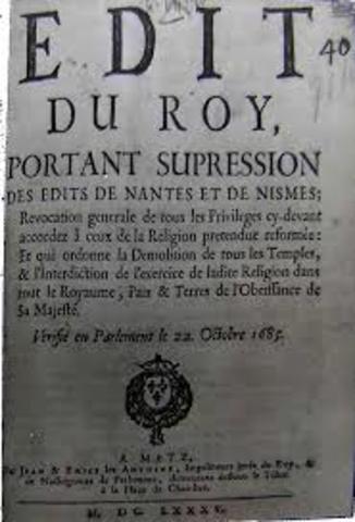 Henry IV issued the Edict of Nantes on  1598
