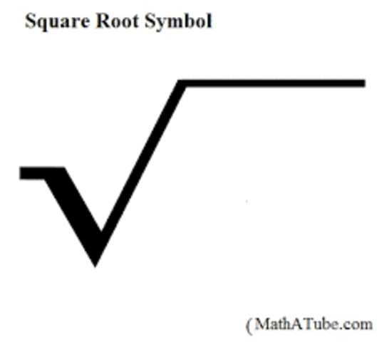 The square root symbol is introduced for square roota