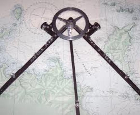 Joseph Huddart invents the three armed protractor