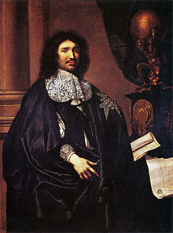 Jean Baptiste Colbert became the minister of finance in france