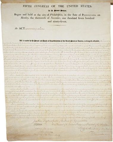 The Alien and Sedition Acts