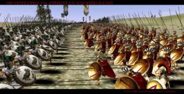 The wars between Sparta and Athens
