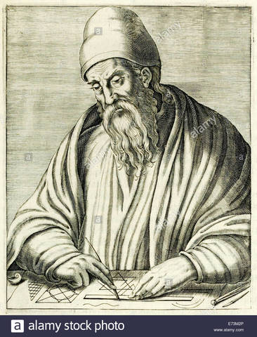 Euclid, a Greek mathematication,writes Elements.